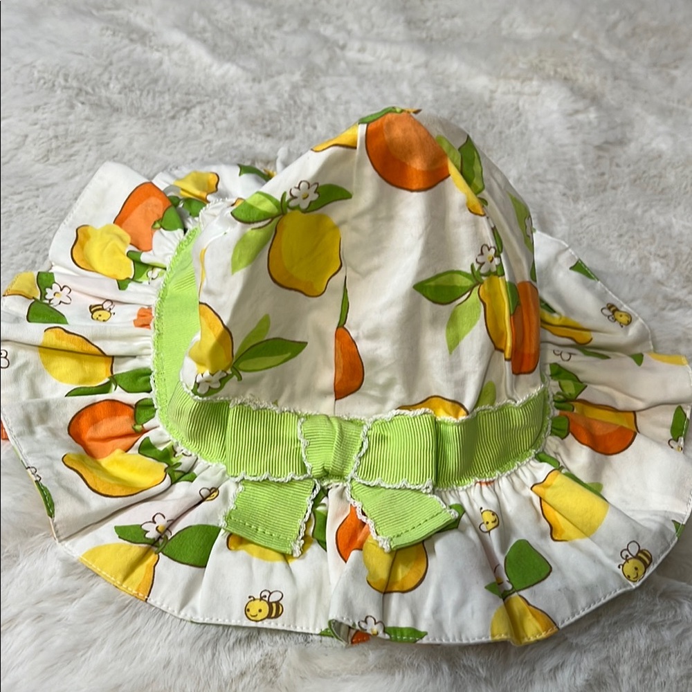 Kids Sun Hat with Fruit Print